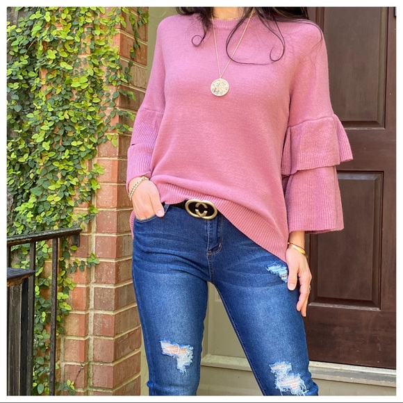 ShopEvelynne Sweaters - ✨LAST ONE✨GORGEOUS BELL SLEEVES SWEATER